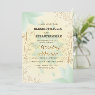 floral wedding invitation