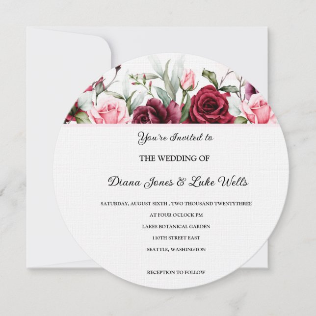 Floral Wedding Invitation (Front)