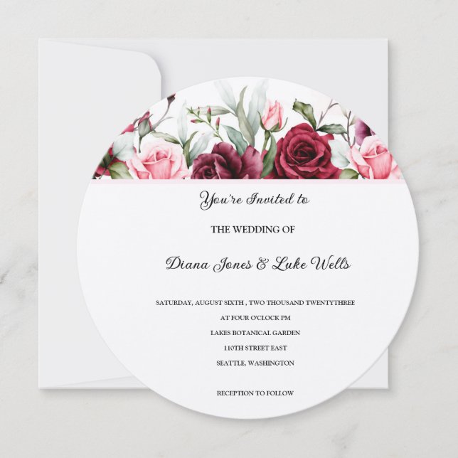 Floral Wedding Invitation (Front)