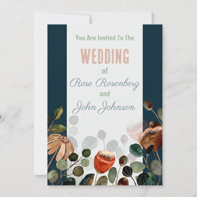 Floral Wedding Invitation (Front)