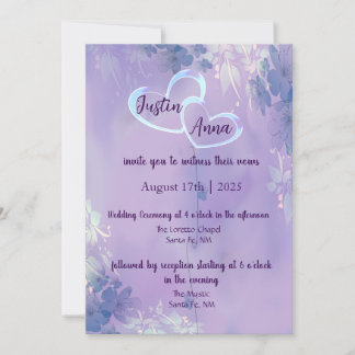Floral wedding invitation