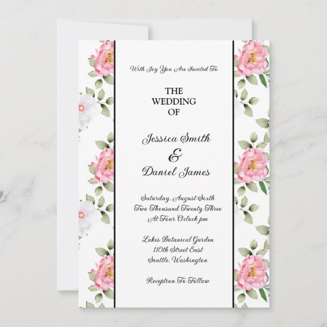 Floral Wedding Invitation (Front)