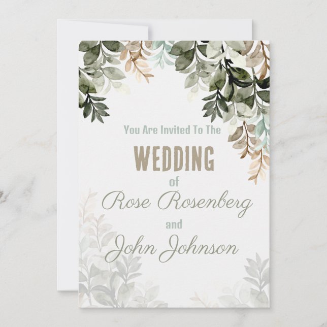 Floral Wedding Invitation (Front)