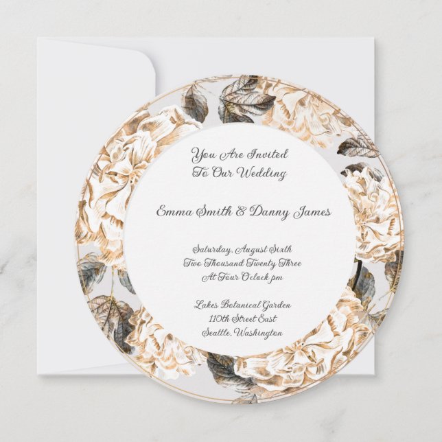 Floral Wedding Invitation (Front)