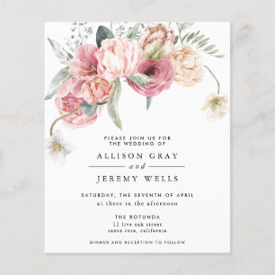 Floral Wedding Invitation   Annabeth