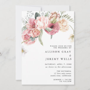 Floral Wedding Invitation   Annabeth