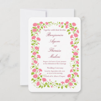 Floral Wedding Invitation Card