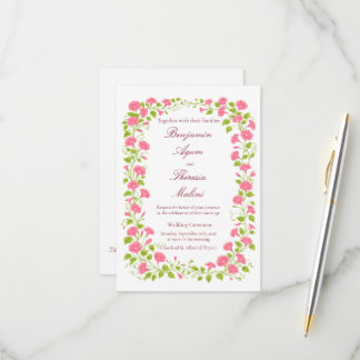 Floral Wedding Invitation Card