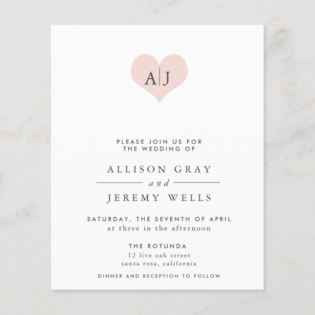 Floral Wedding Invitation Flyer (Front)
