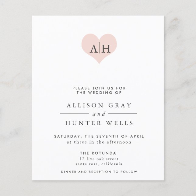 Floral Wedding Invitation Flyer (Front)
