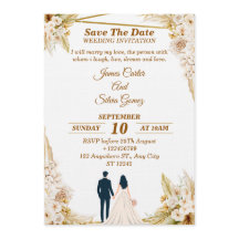 Floral Wedding Invitation – Modern invite card