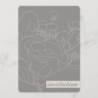 Floral Wedding Invitation (Natural)