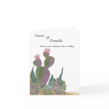 Floral Wedding Invitation-Sedona Cactus Flower
