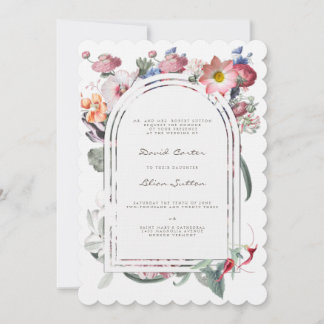 Floral Wedding Invitation, Spring/Summer Thank You Card