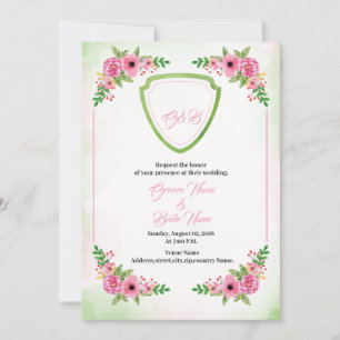 Floral Wedding Invitation Template