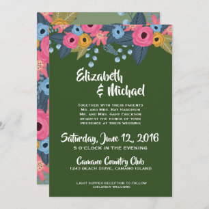 Floral Wedding Invitation Template