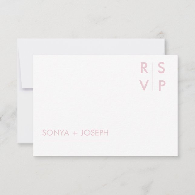 Floral Wedding Invitations RSVP Cards (Back)