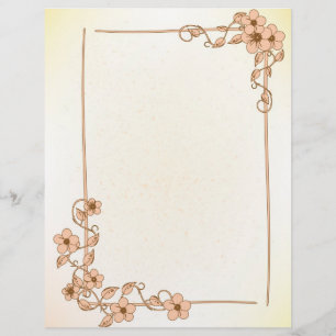 Floral Wedding Letterhead
