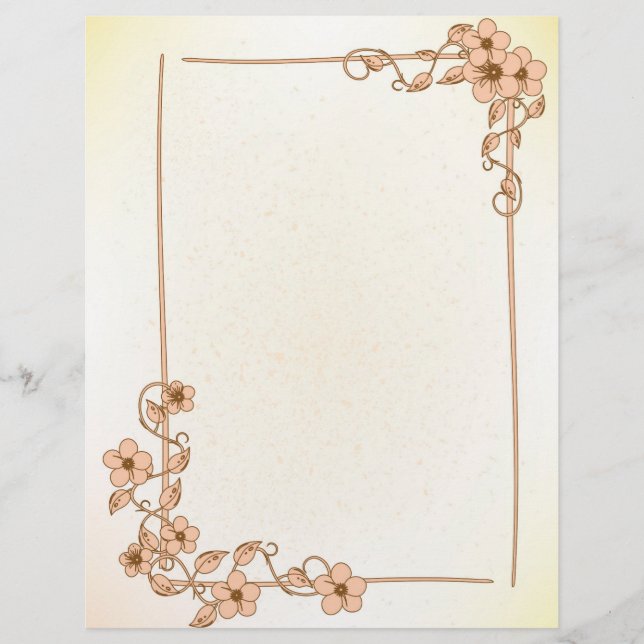 Floral Wedding Letterhead (Front)