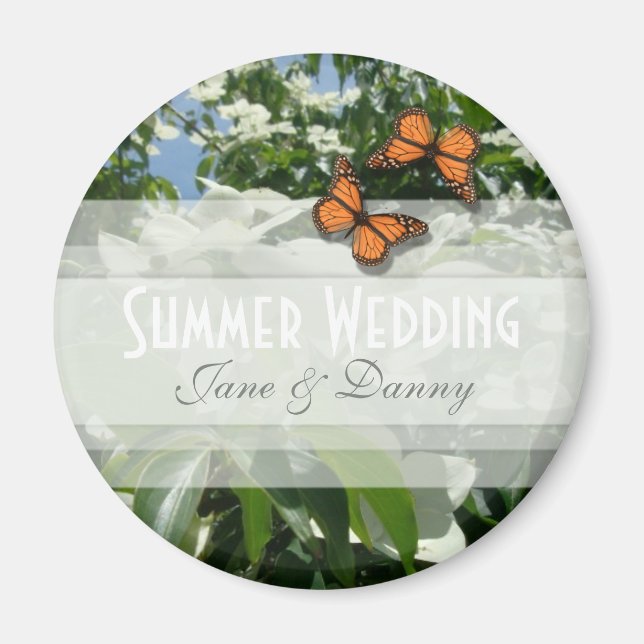 Floral Wedding Magnet (Front)