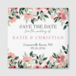 Floral Wedding Magnets<br><div class="desc">Don't let anyone forget to RSVP! Pop a magnet in with the invitation,  so guests can stick them to their fridge. This is a simplistic magnet featuring a gorgeous floral bouquet in vintage pink and green tones. Click to edit to customise this design with your details.</div>