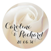Floral Wedding Personalised Sticker