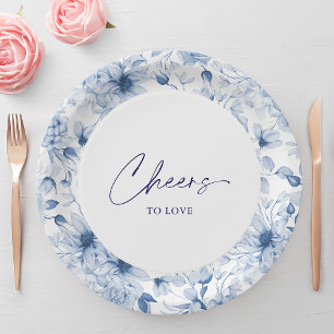 Floral Wedding Plate – Cheers to Love 