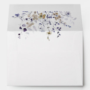 Floral Wedding Pre-Printed Return Address          Envelope