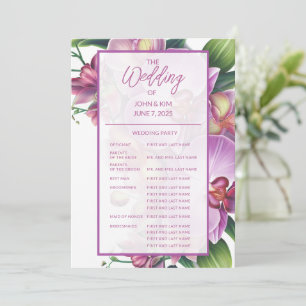 Floral Wedding Program