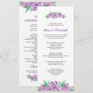 Floral Wedding Program Template