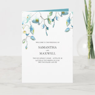 Floral Wedding Program Templates