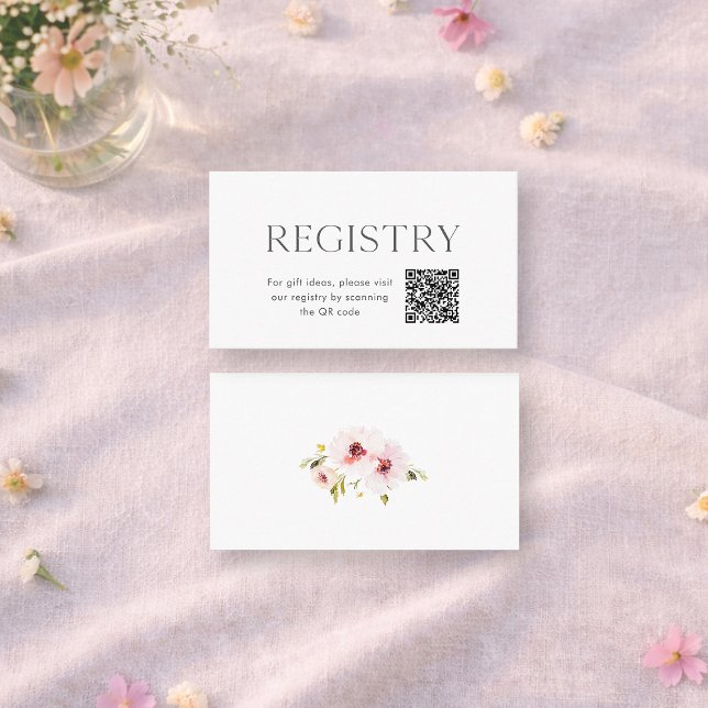 Floral Wedding Registry Insert with QR Code (Creator Uploaded)