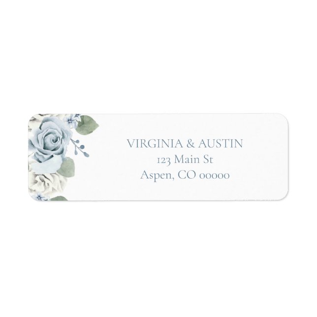 Floral Wedding Return Address Label (Front)