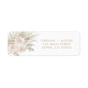 Floral Wedding Return Address Label