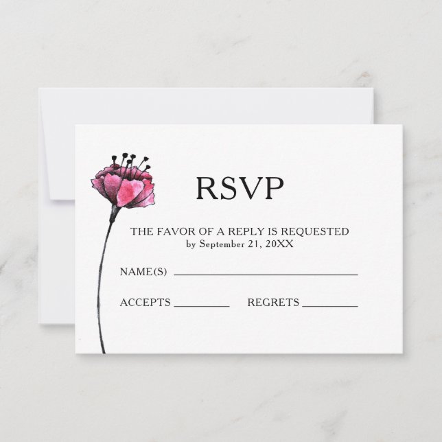 Floral Wedding RSVP Card (Front)