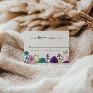 FLORAL wedding RSVP Save The Date