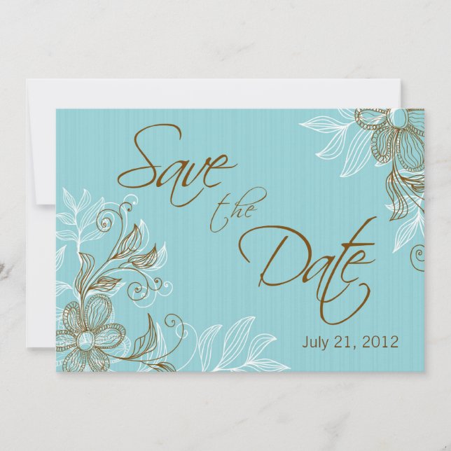 Floral Wedding Save The Date (Front)