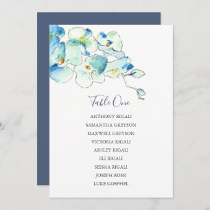 Floral Wedding Seating Chart, Table Plan Invitation