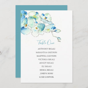 Floral Wedding Seating Chart, Table Plan Invitation