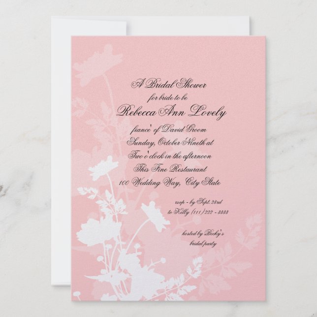 Floral Wedding Shower Invitation (Front)