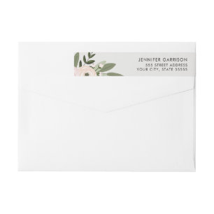 Floral Wedding Sprigs return address label