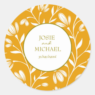 Floral Wedding Sticker