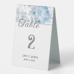 Floral Wedding Table Number Tent Table Tent Sign