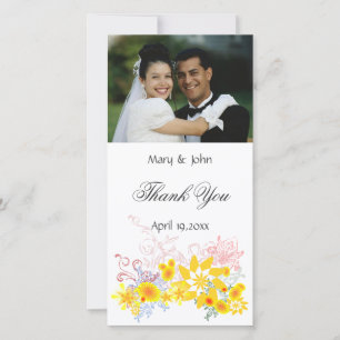 Floral Wedding Thank You Card