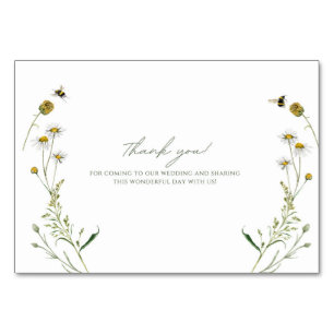 Floral Wedding Thank You Card – Editable Names