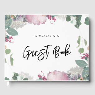 Floral Wedding Theme Guest Book
