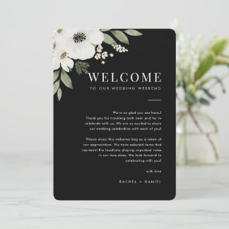 Floral Wedding Welcome Letter & Itinerary Card
