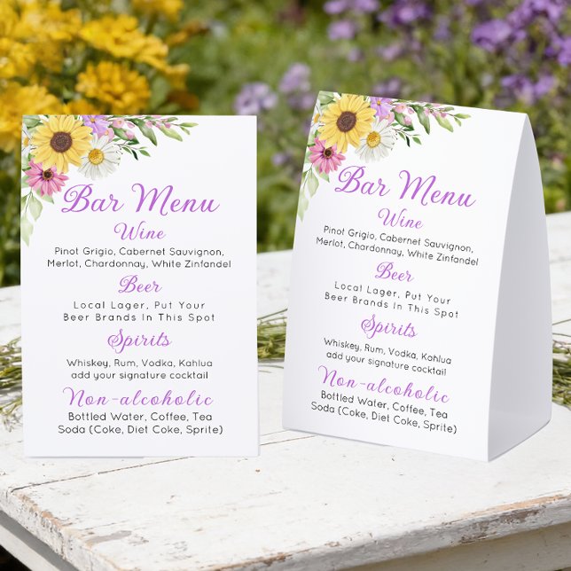 Floral Wedding Wildflower Sunflower Daisy Bar (Creator Uploaded)