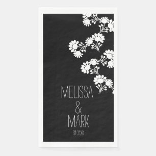  Floral Wedding Wreath Border Name Paper Guest Tow Napkin