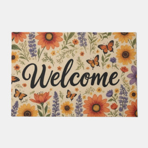 Floral Welcome Doormat